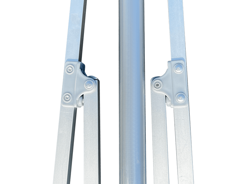 Umbrelă de plajă decorativă cu 2 nervuri de 2,8*2,4 m