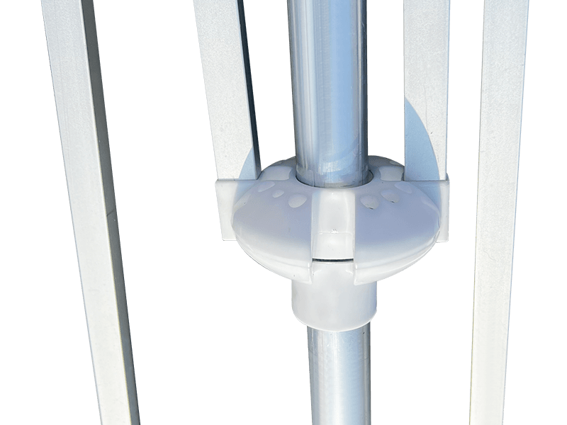 Umbrelă de plajă decorativă cu 2 nervuri de 2,8*2,4 m