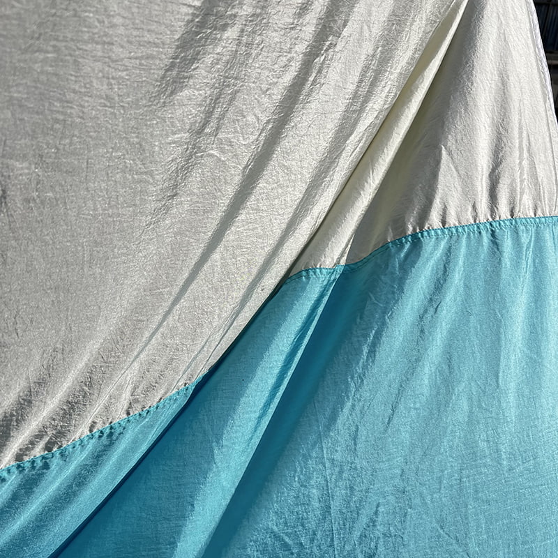 Umbrelă de plajă decorativă cu 2 nervuri de 2,8*2,4 m