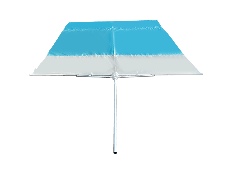 Umbrelă de plajă decorativă cu 2 nervuri de 2,8*2,4 m