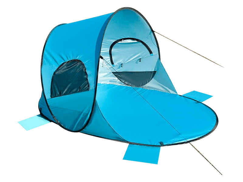Cort de plajă portabil cu instalare rapidă pentru mai multe persoane