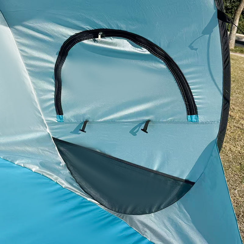 Cort de plajă portabil cu instalare rapidă pentru mai multe persoane