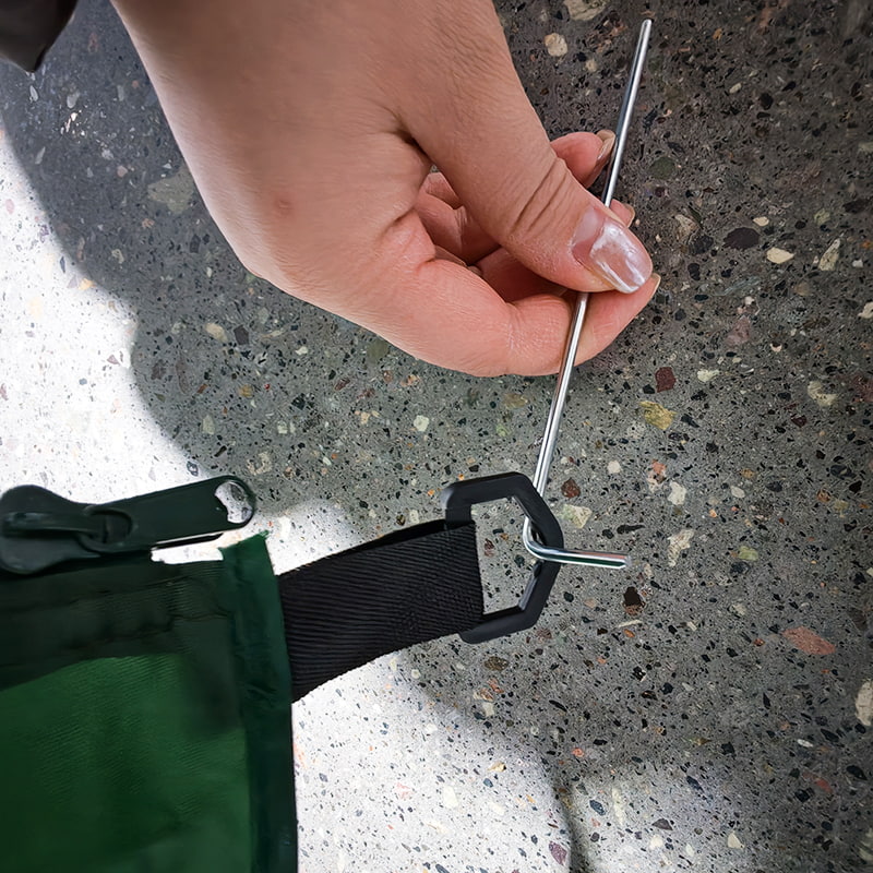 Umbrelă cu baldachin verde militar de 2,2 m