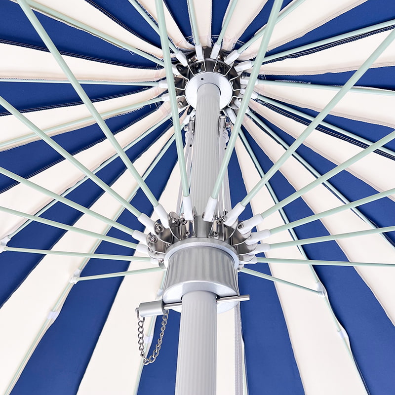 2,5 M Umbrelă Pagodă în mozaic albastru și alb