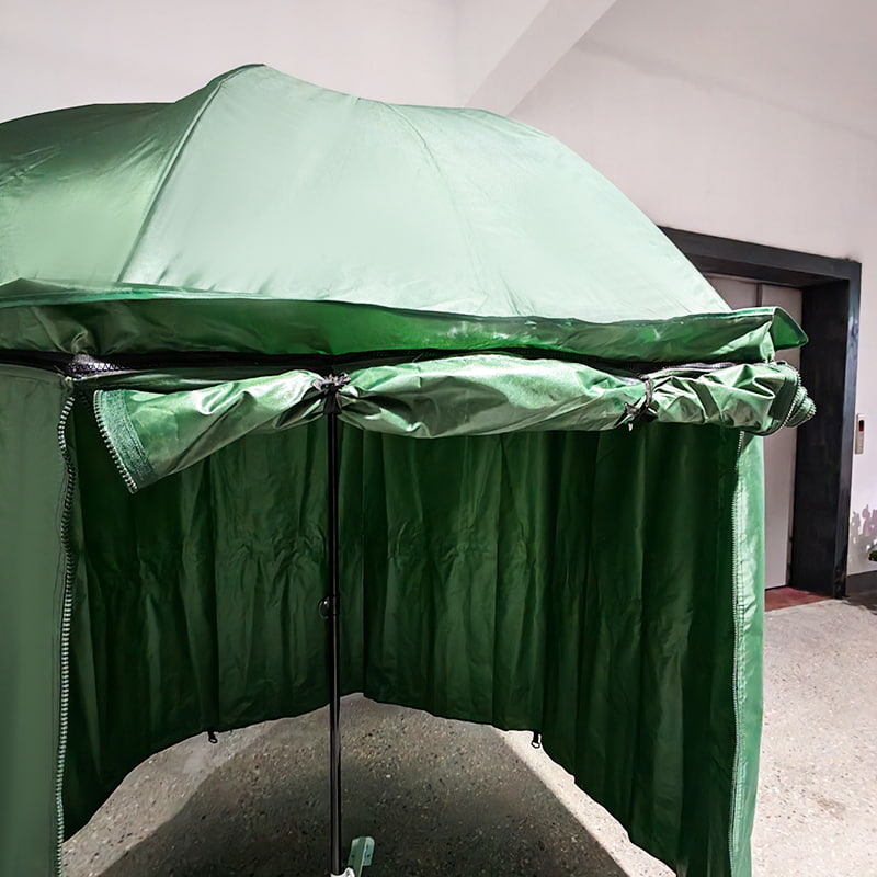Umbrelă cu baldachin verde militar de 2,2 m