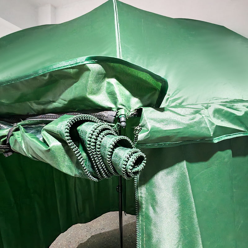 Umbrelă cu baldachin verde militar de 2,2 m