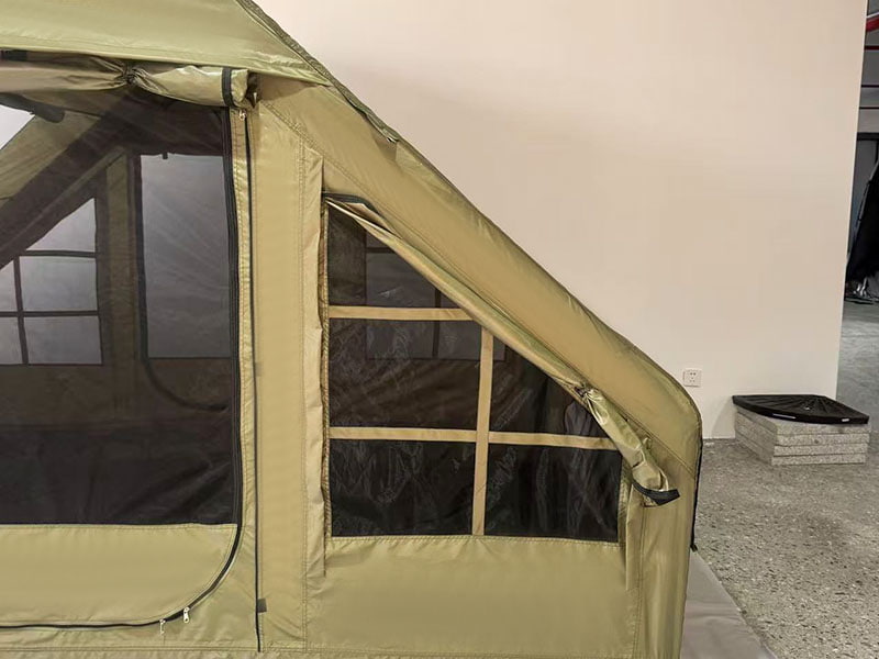 Cort de camping gonflabil verde militar de dimensiuni mici Cort de camping gonflabil verde militar de dimensiuni mici