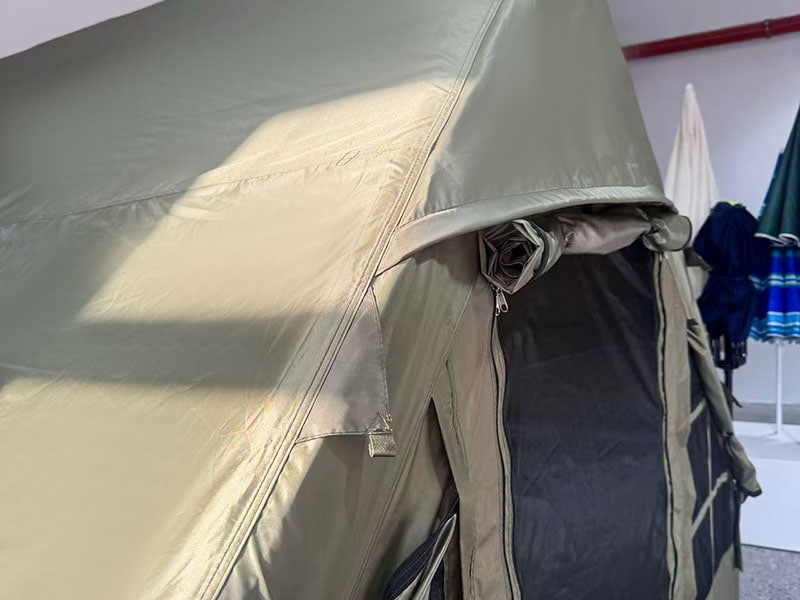 Cort de camping gonflabil verde militar de dimensiuni mici Cort de camping gonflabil verde militar de dimensiuni mici