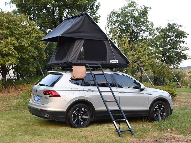 Cort de camping pe acoperiș cu scară Cort de camping pe acoperiș cu scară
