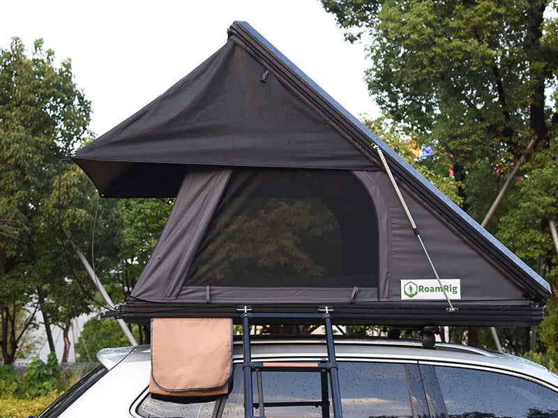 Cort de camping pe acoperiș cu scară Cort de camping pe acoperiș cu scară