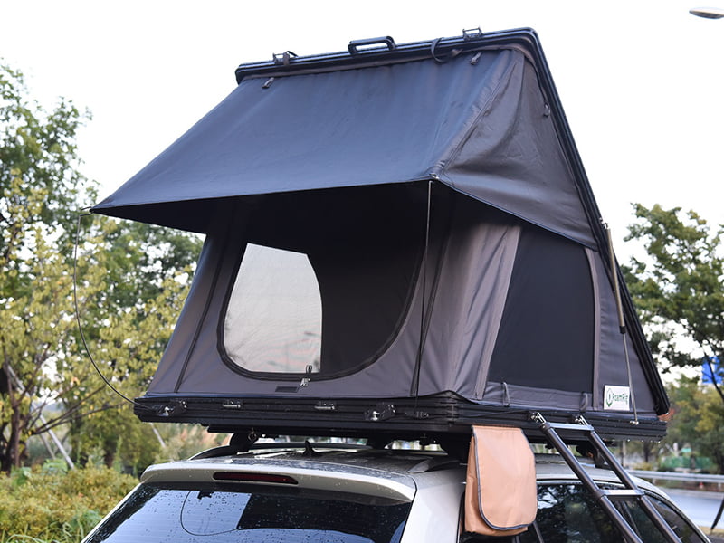 Cort de camping pe acoperiș cu scară Cort de camping pe acoperiș cu scară