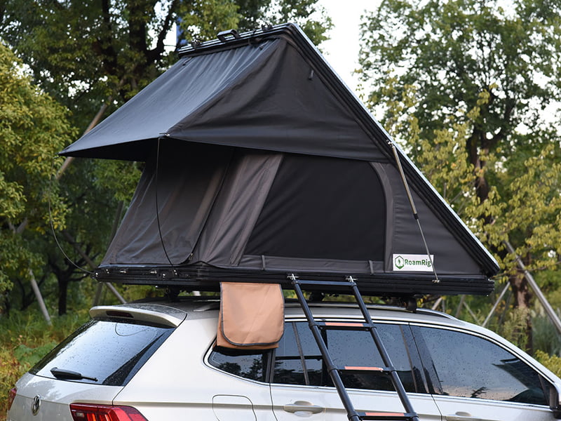 Cort de camping pe acoperiș cu scară Cort de camping pe acoperiș cu scară