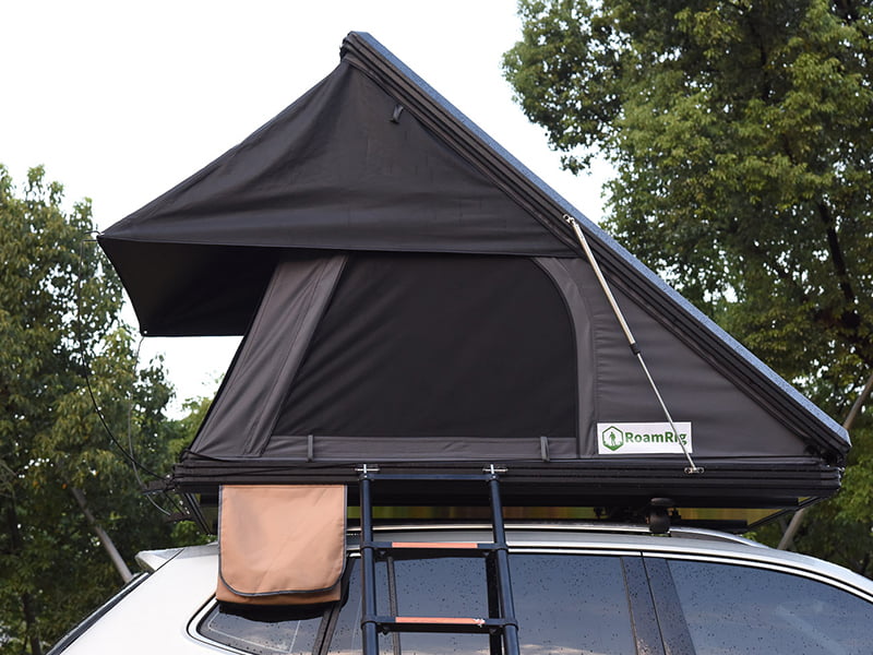 Cort de camping pe acoperiș cu scară Cort de camping pe acoperiș cu scară