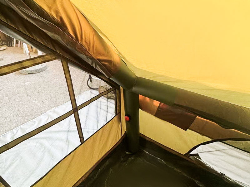 Cort de camping gonflabil verde militar de dimensiuni mici Cort de camping gonflabil verde militar de dimensiuni mici