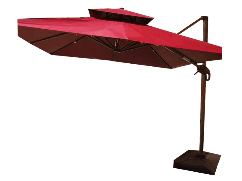 Umbrelă de lux în aer liber din aliaj de aluminiu dublu