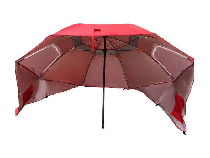 Umbrelă de exterior portabilă cu bandă argintie Oxford de 2,4 m