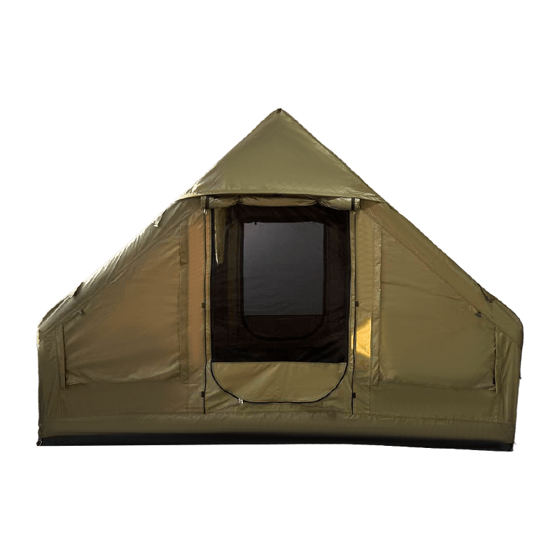 Cort de camping gonflabil verde militar de dimensiuni mici Cort de camping gonflabil verde militar de dimensiuni mici