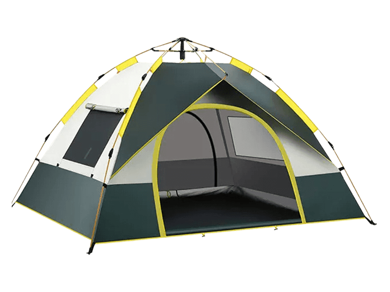 Cort rezistent la apă pentru camping în aer liber, cu două uși